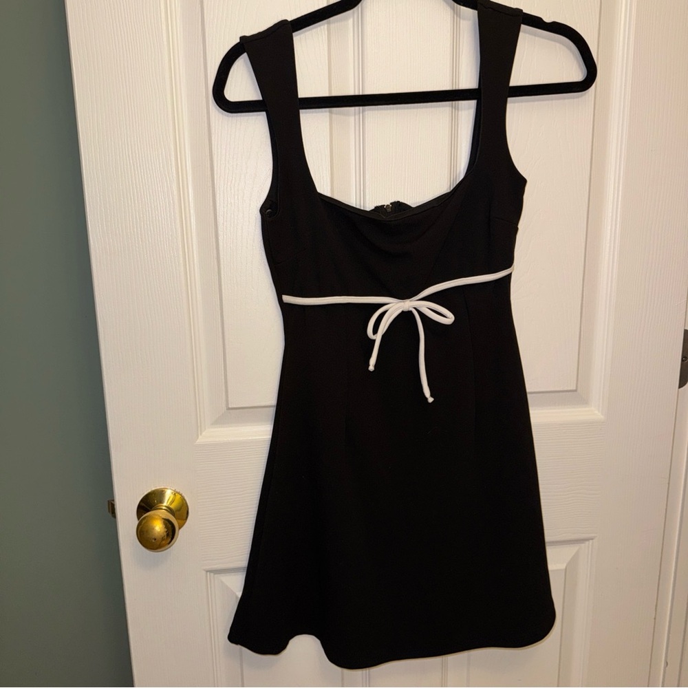 Windsor Black Dress with Heart Logo Tag